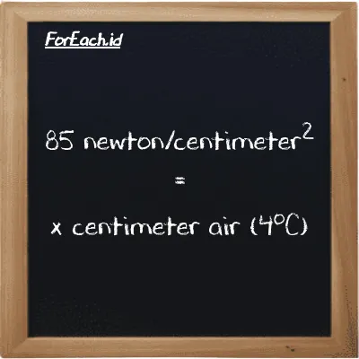 1 newton/centimeter<sup>2</sup> setara dengan 101.97 centimeter air (4<sup>o</sup>C) (1 N/cm<sup>2</sup> setara dengan 101.97 cmH2O)